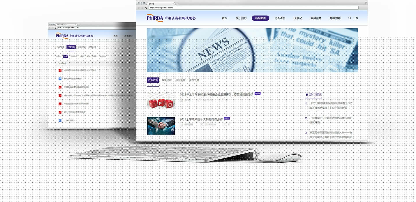 中國(guó)醫(yī)藥創新促進會(huì)官網設計(jì)